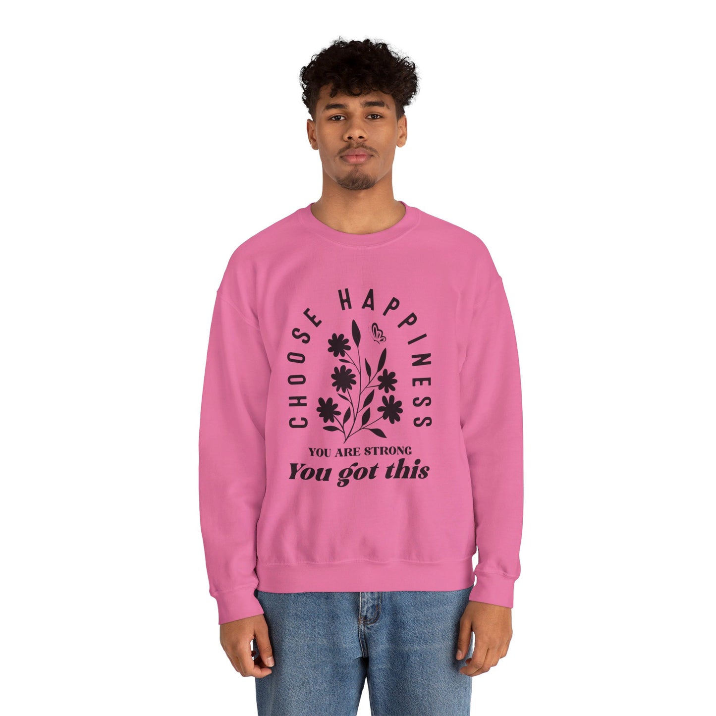 Unisex Heavy Blend™ Crewneck Sweatshirt - Choose Happiness