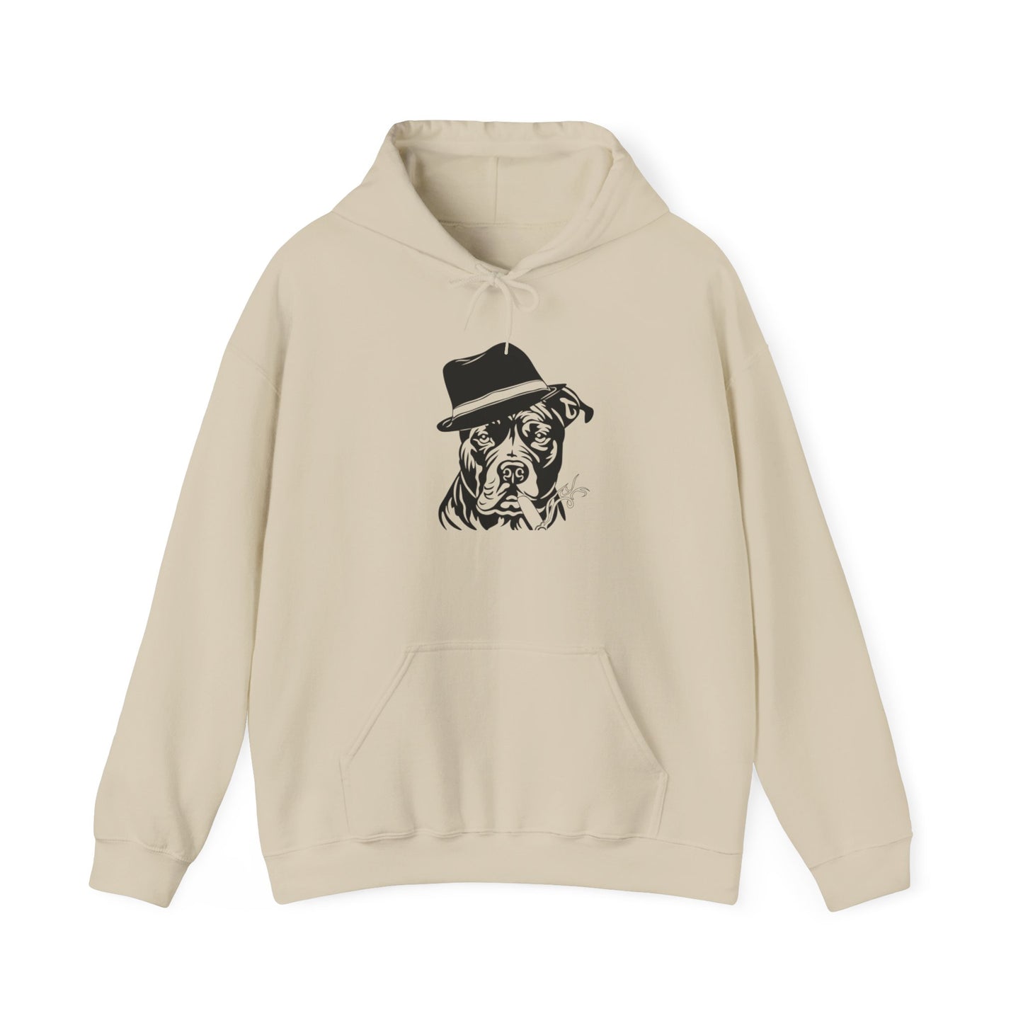 Unisex Heavy Blend™ Hooded Sweatshirt - Cigar Pitbull