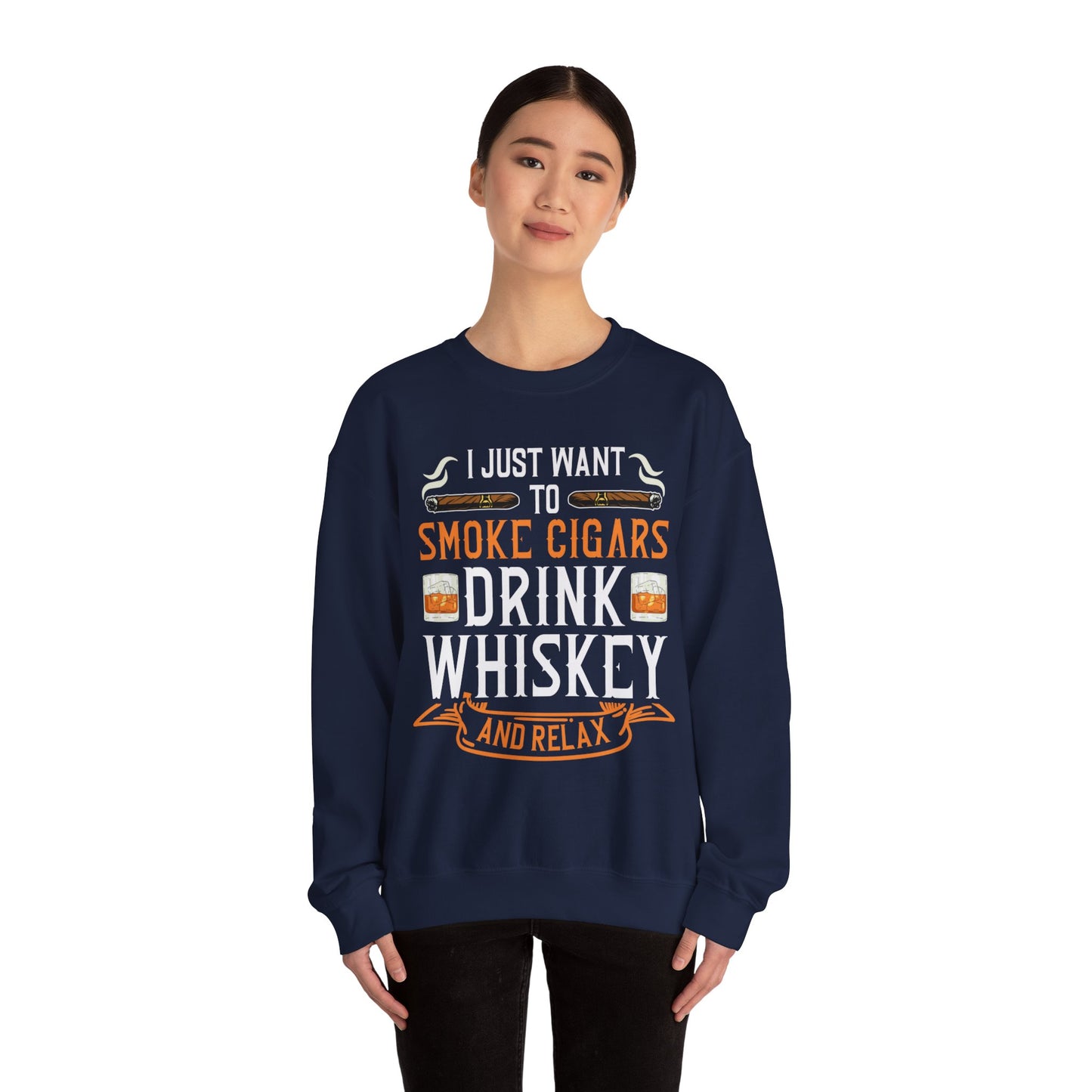 Unisex Heavy Blend™ Crewneck Sweatshirt - I just want to smoke