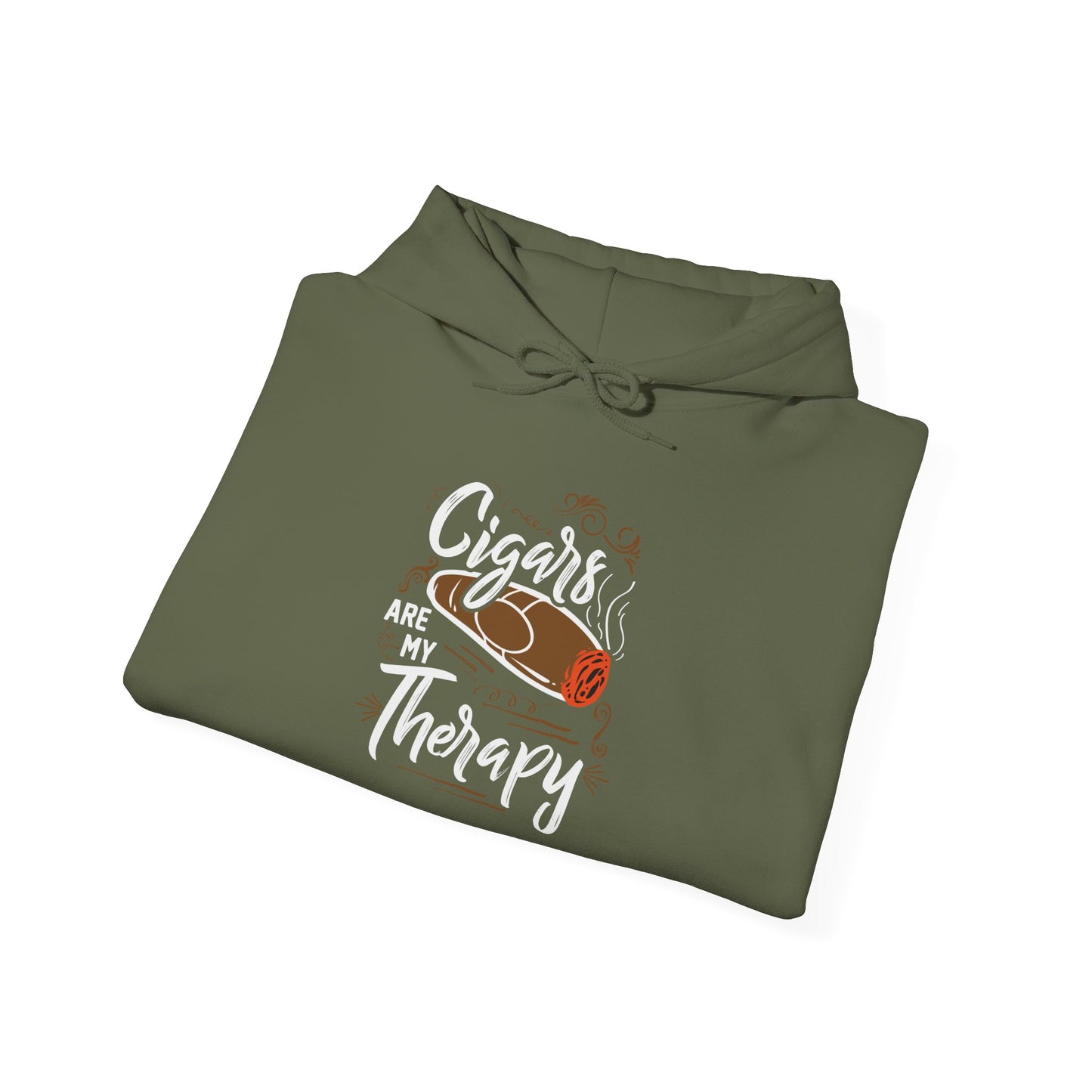 Unisex Heavy Blend™ Hooded Sweatshirt - Cigar is my Therapy