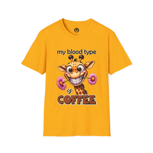 Unisex Softstyle T-Shirt - My blood type is coffee