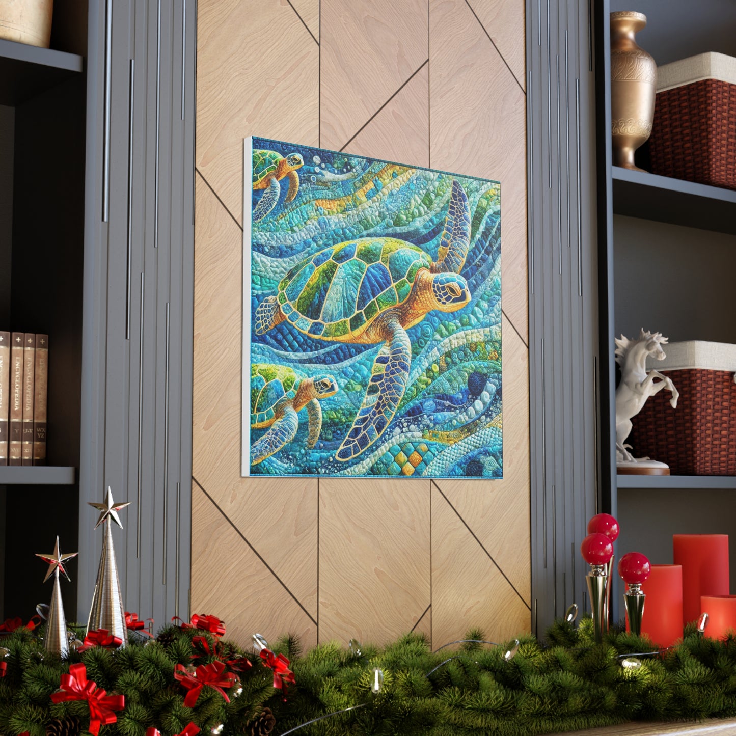 Canvas Gallery Wraps - Quilted Sea turtle