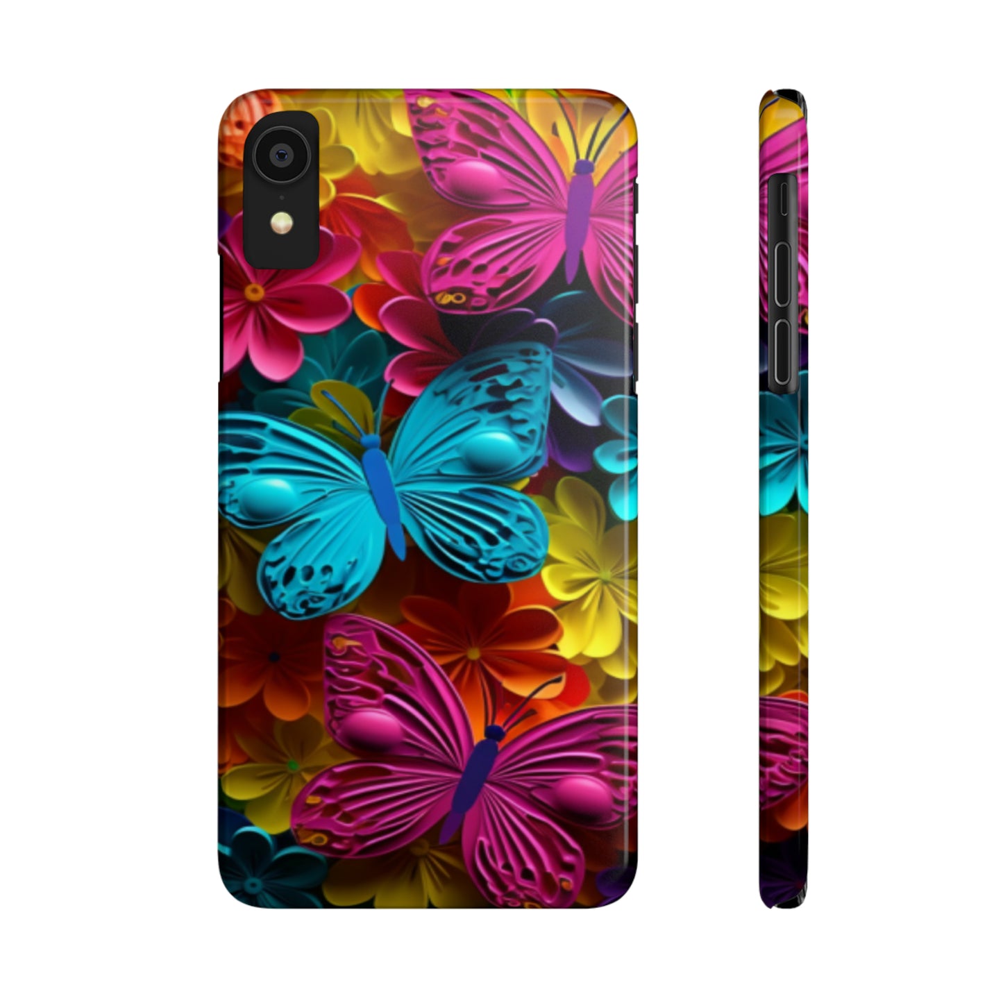 Slim Phone Cases - Colorful Butterflies