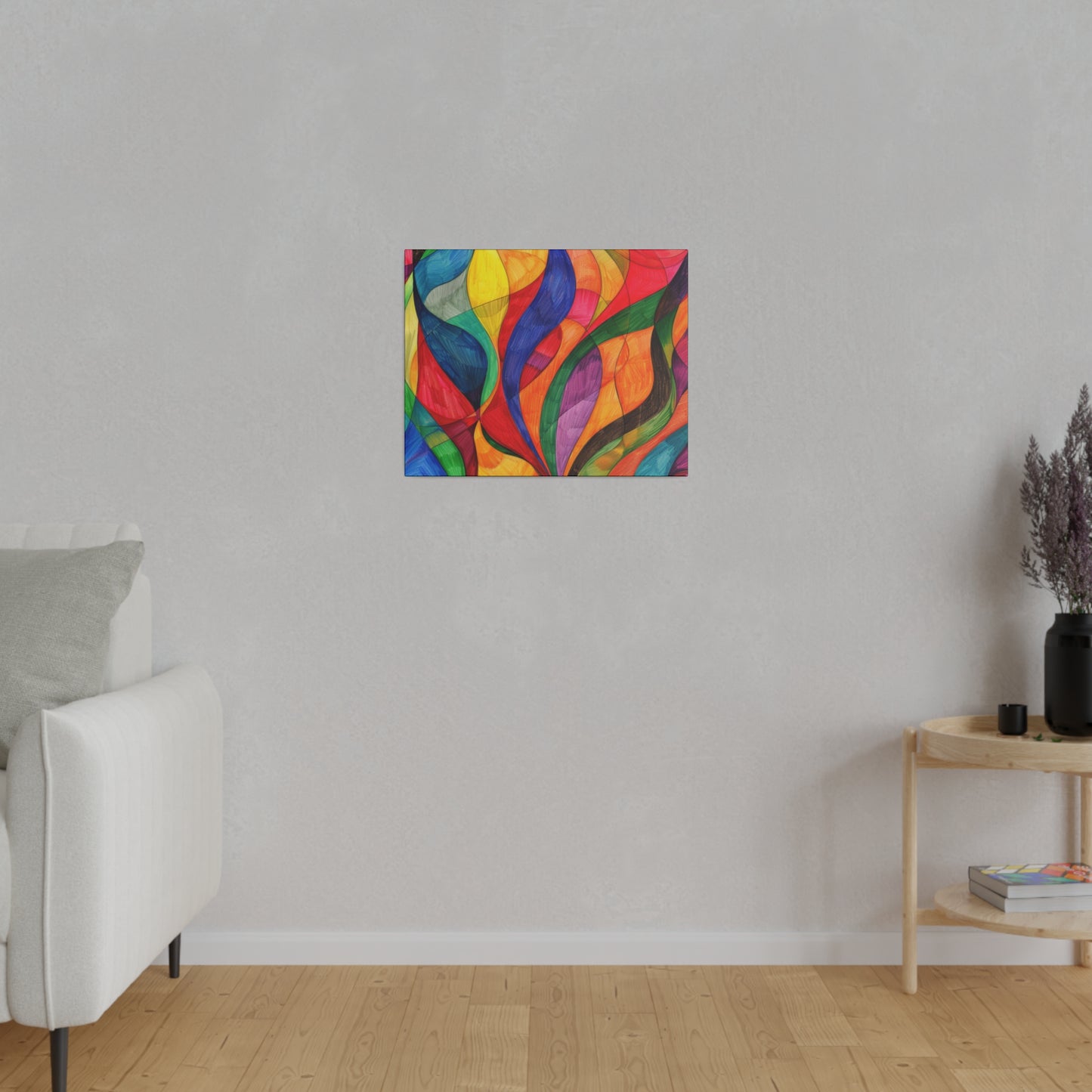 Matte Canvas, Stretched, 0.75" - Abstract Colorful Design