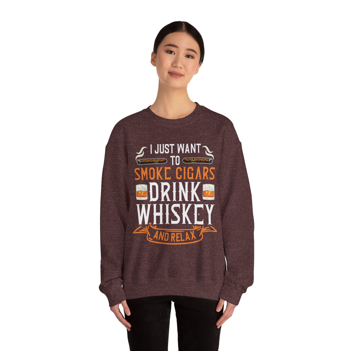 Unisex Heavy Blend™ Crewneck Sweatshirt - I just want to smoke