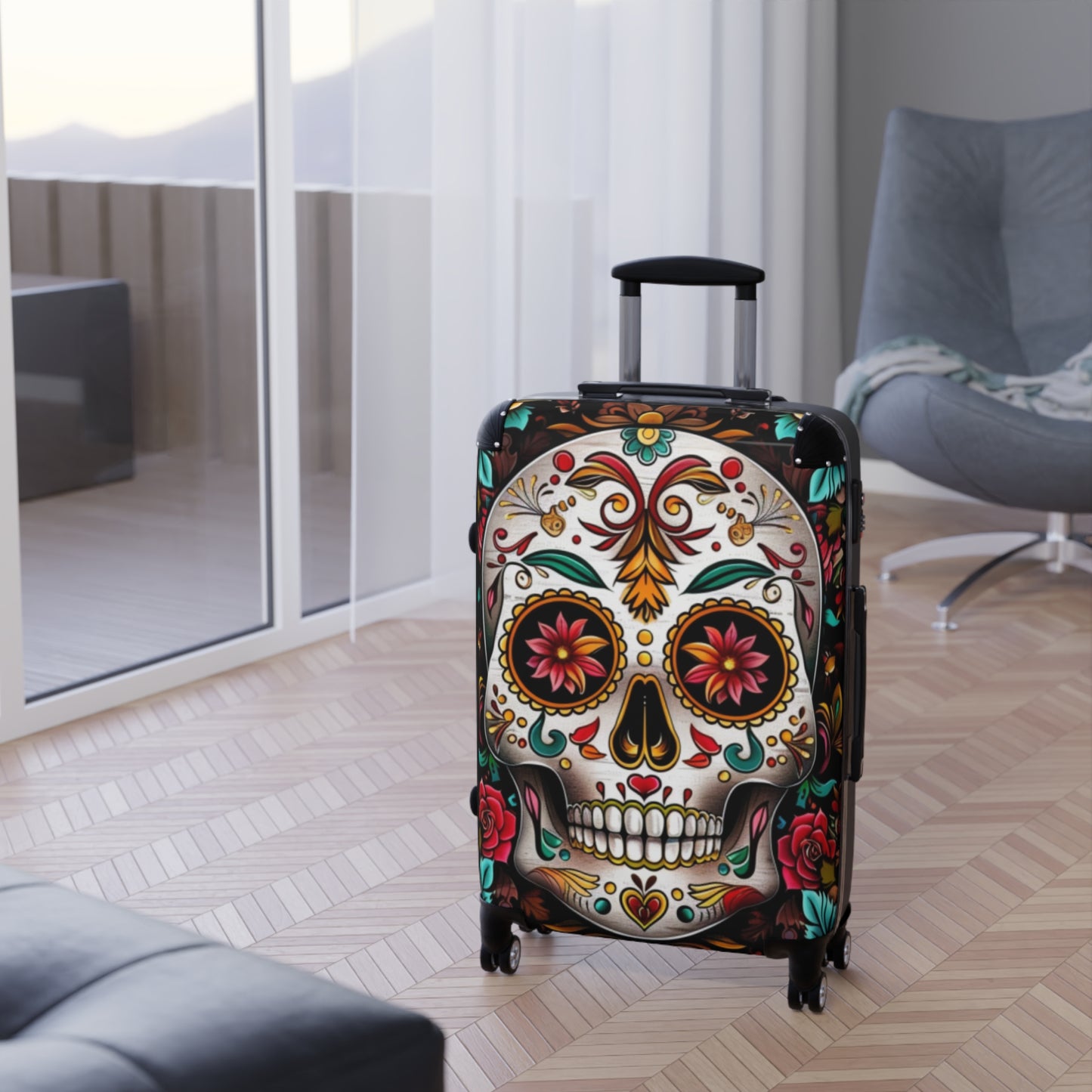 Suitcase - Sugar Skull