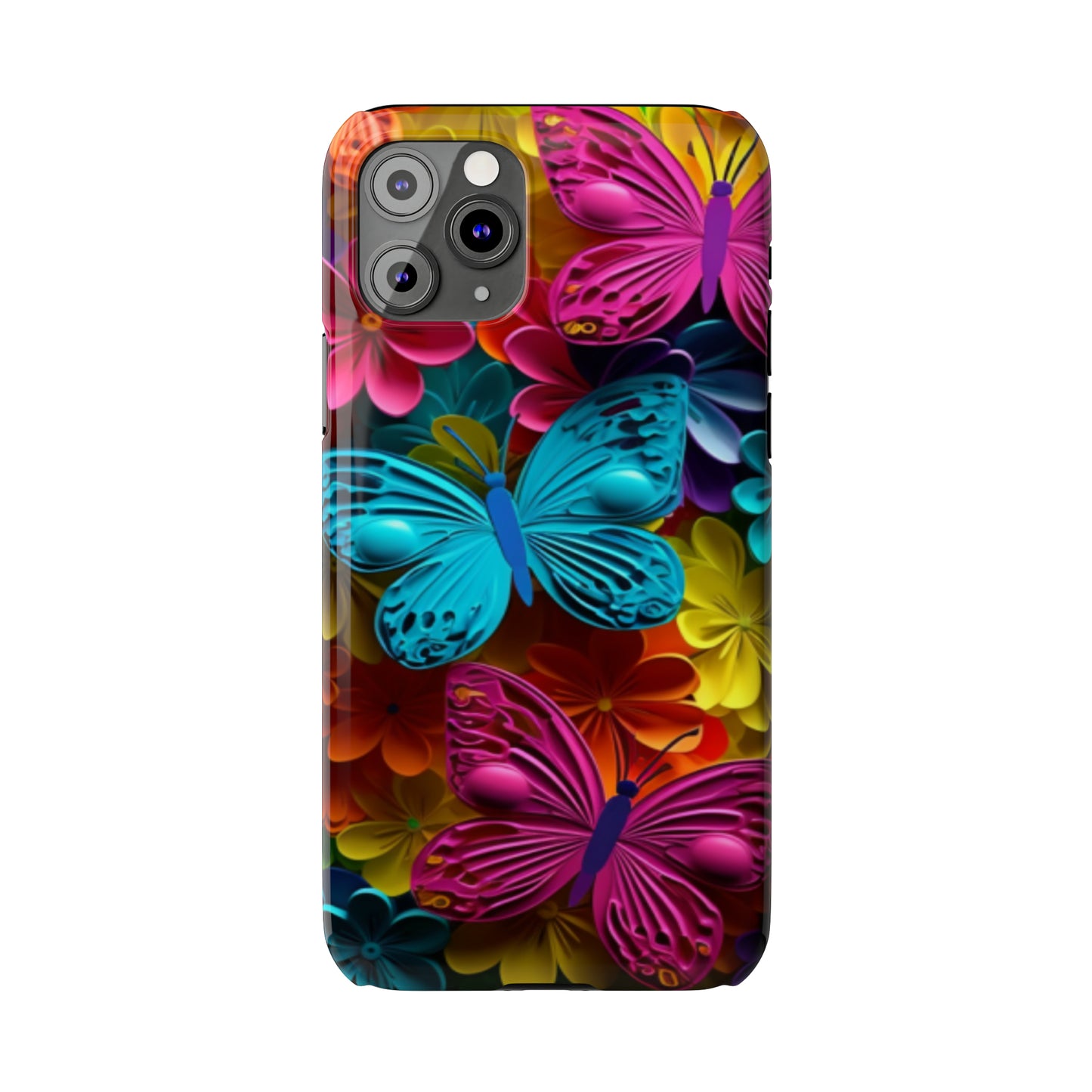 Slim Phone Cases - Colorful Butterflies