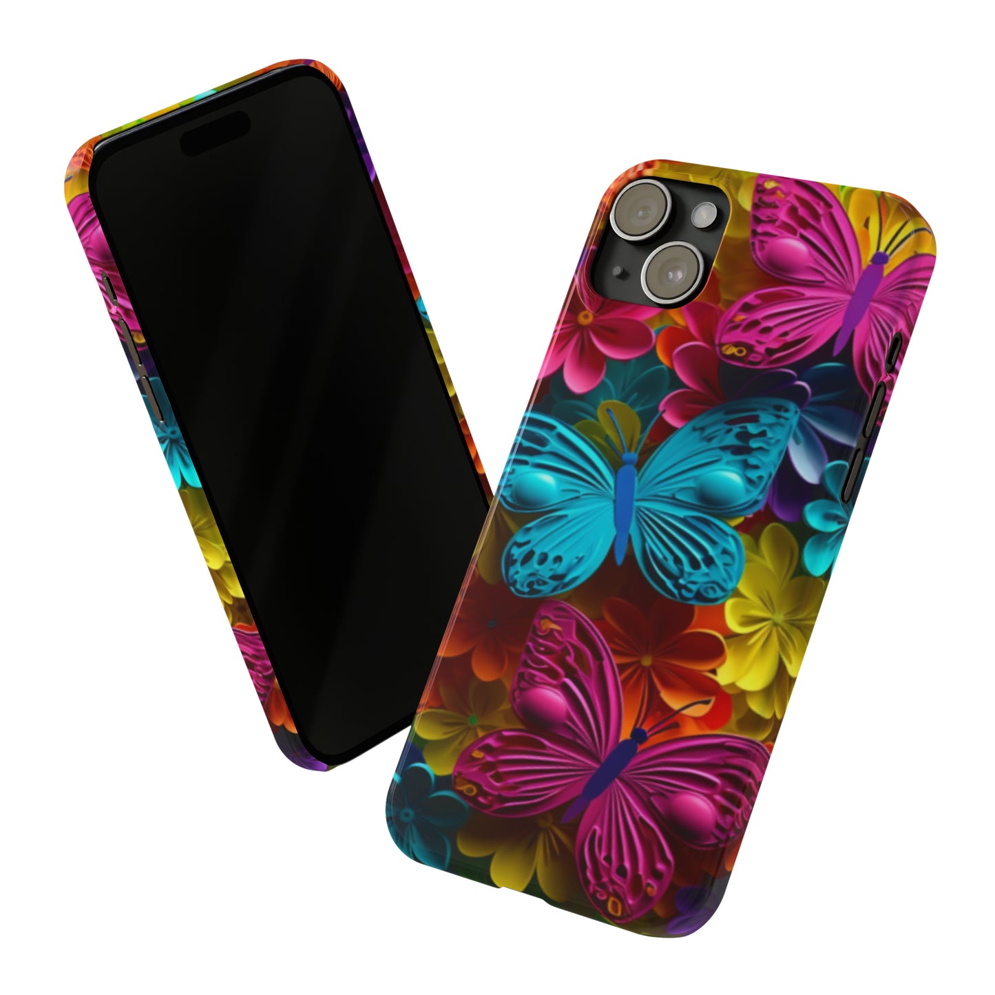 Slim Phone Cases - Colorful Butterflies