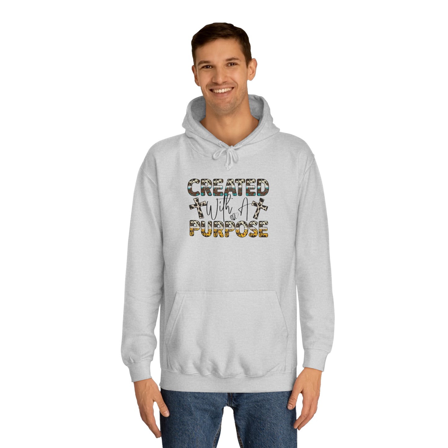 Unisex College Hoodie - Created with a Purpose
