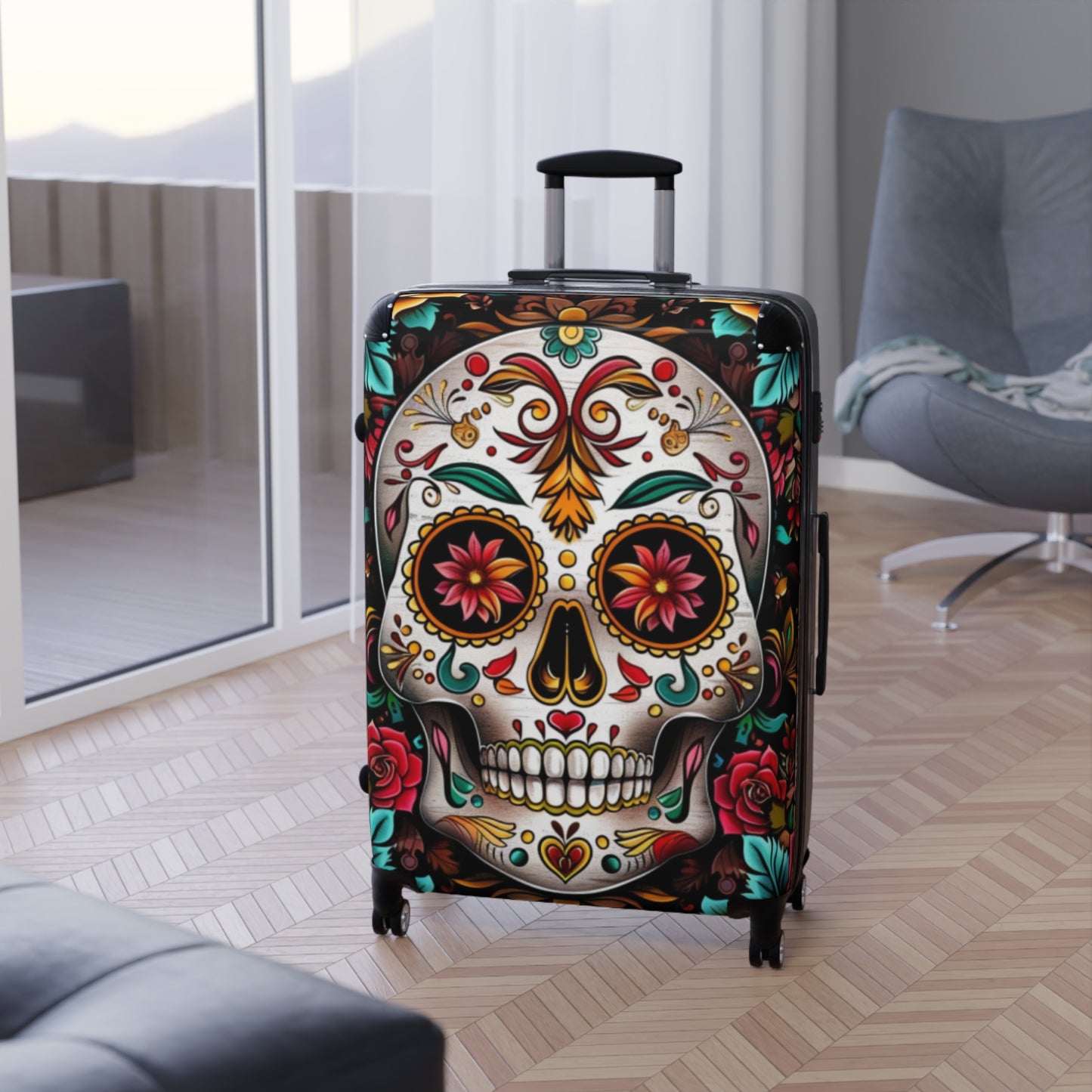 Suitcase - Sugar Skull