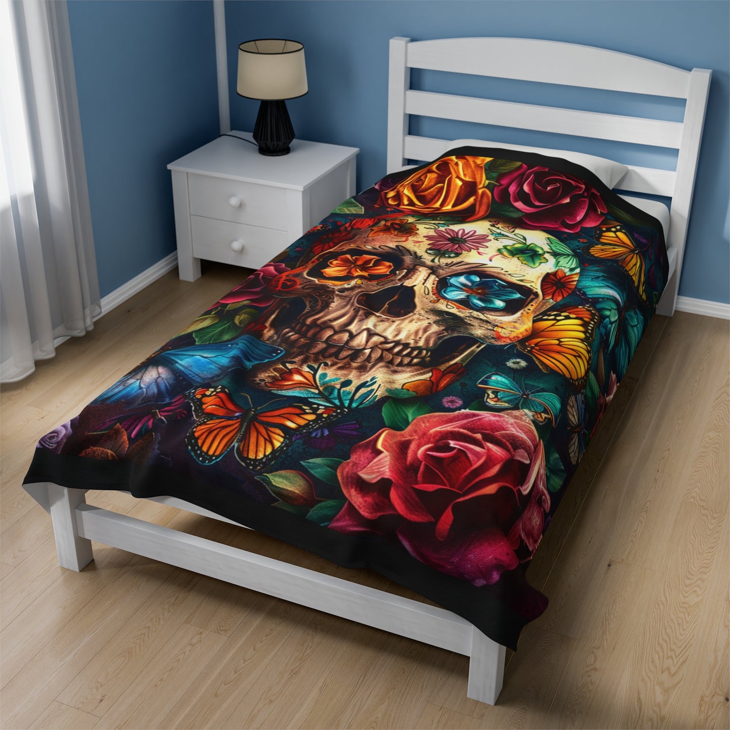 Velveteen Plush Blanket - Skull