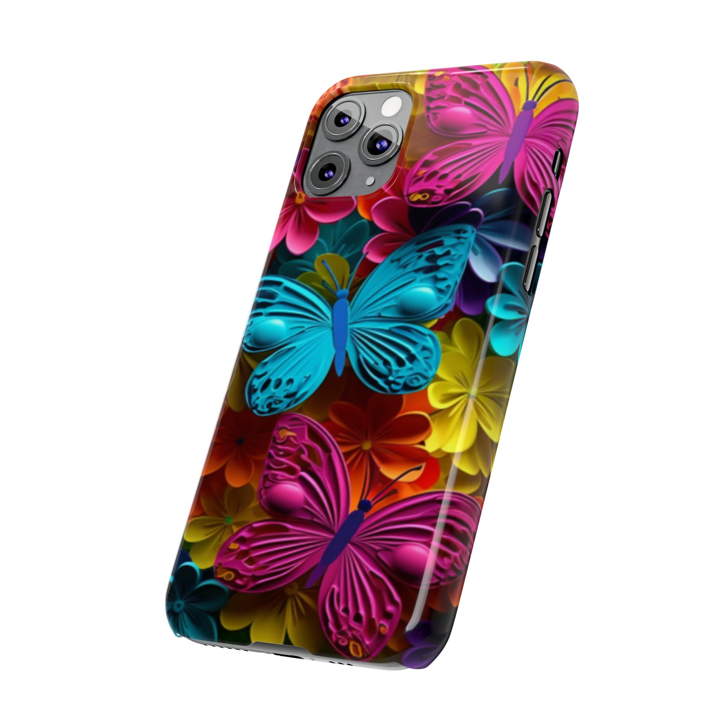 Slim Phone Cases - Colorful Butterflies