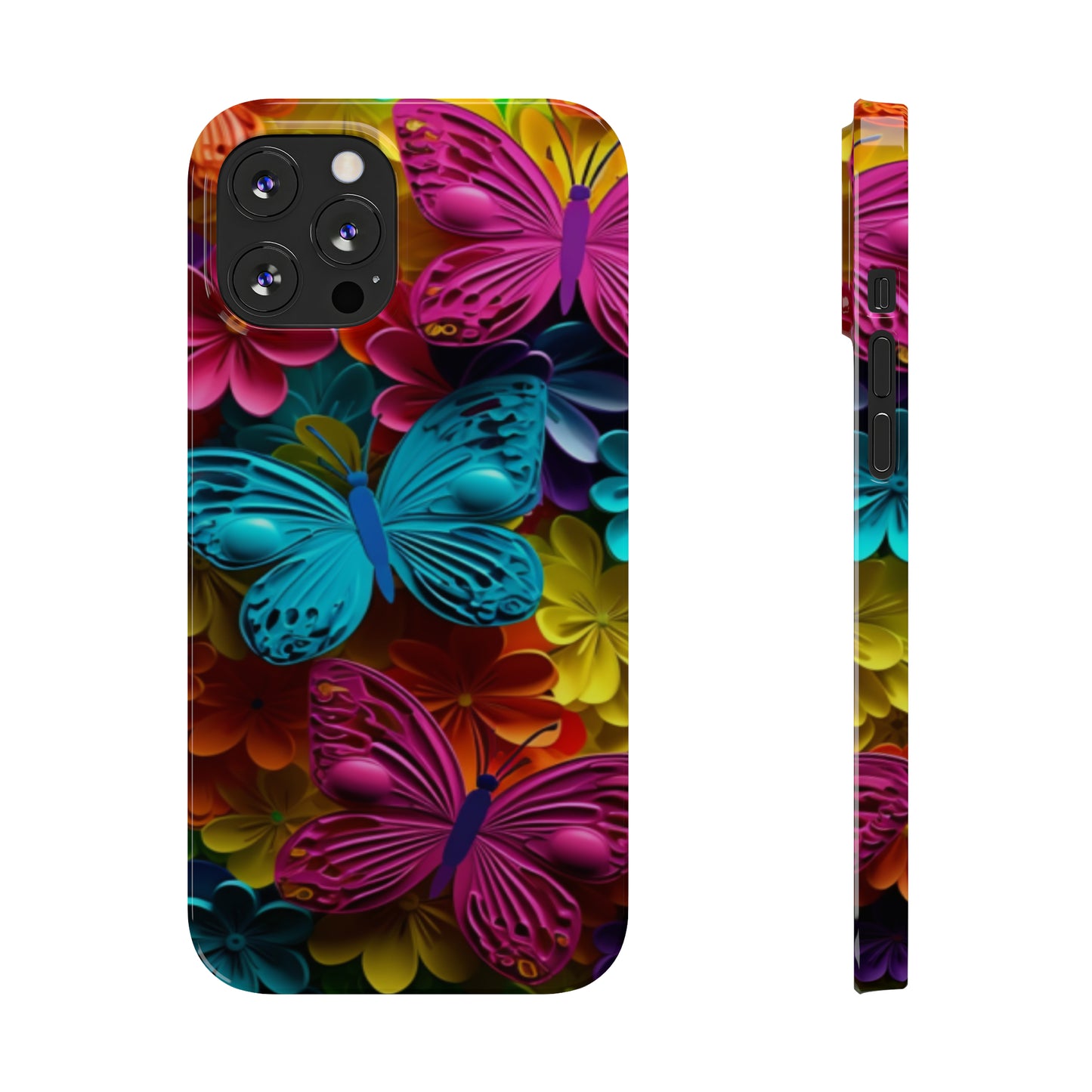 Slim Phone Cases - Colorful Butterflies