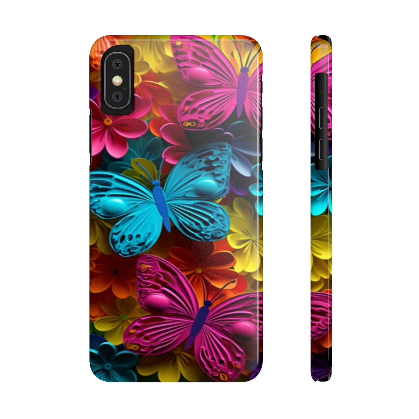 Slim Phone Cases - Colorful Butterflies