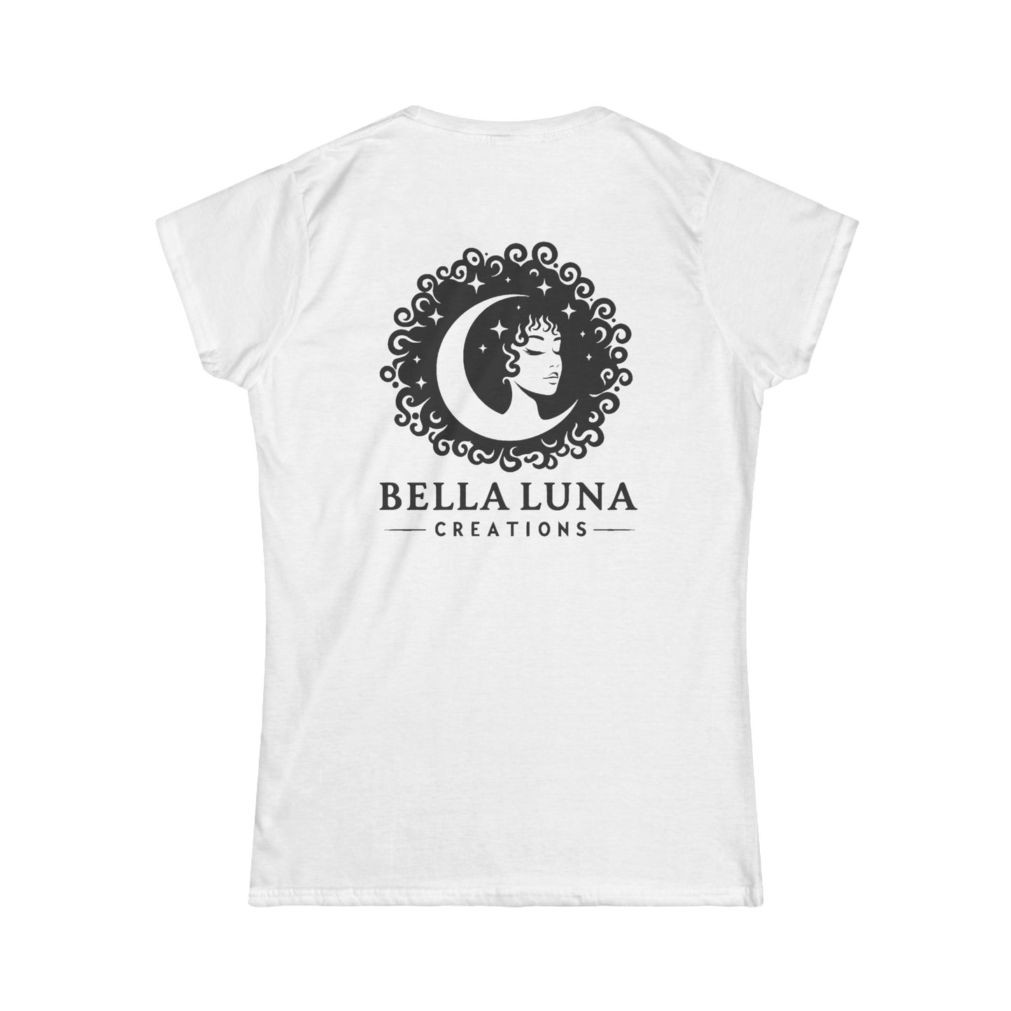 Stylish Women's Graphic Tee - Bella Luna Designs, Casual Wear, Gift Idea, Art Lover's Top, Comfortable Everyday T-Shirt