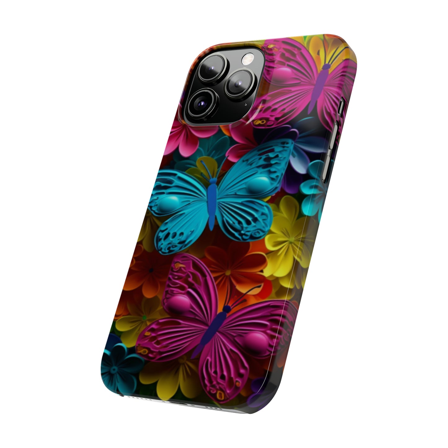 Slim Phone Cases - Colorful Butterflies