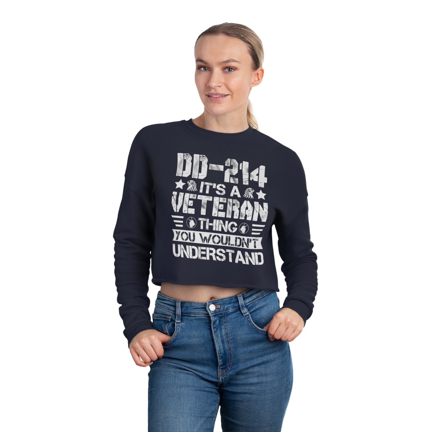 Women's Cropped Sweatshirt - Its a Veteran Thing