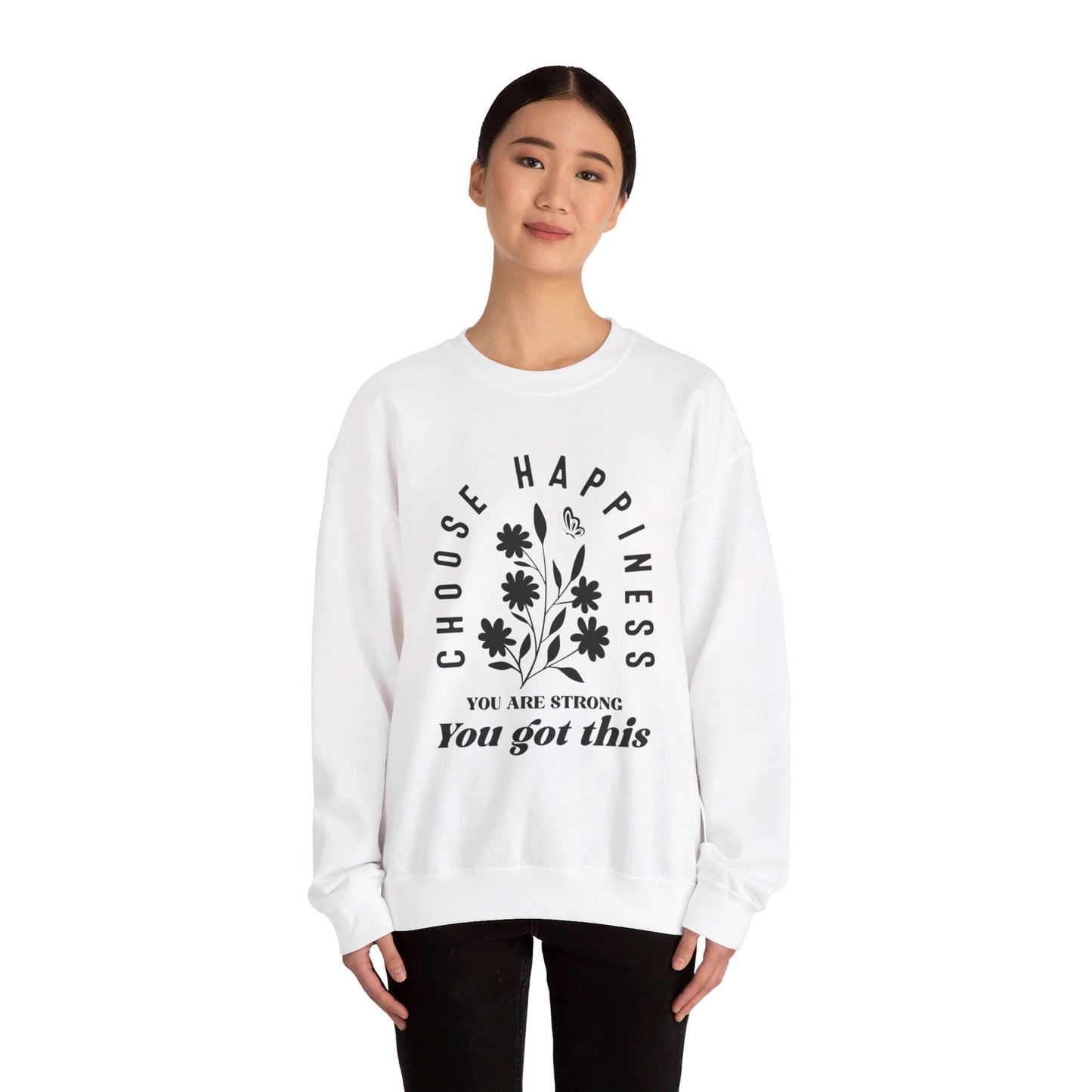 Unisex Heavy Blend™ Crewneck Sweatshirt - Choose Happiness