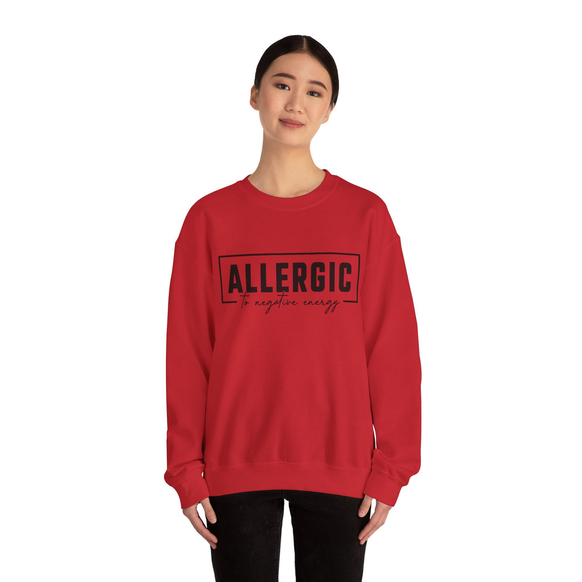 Unisex Heavy Blend™ Crewneck Sweatshirt - Allergic to Negative Energy