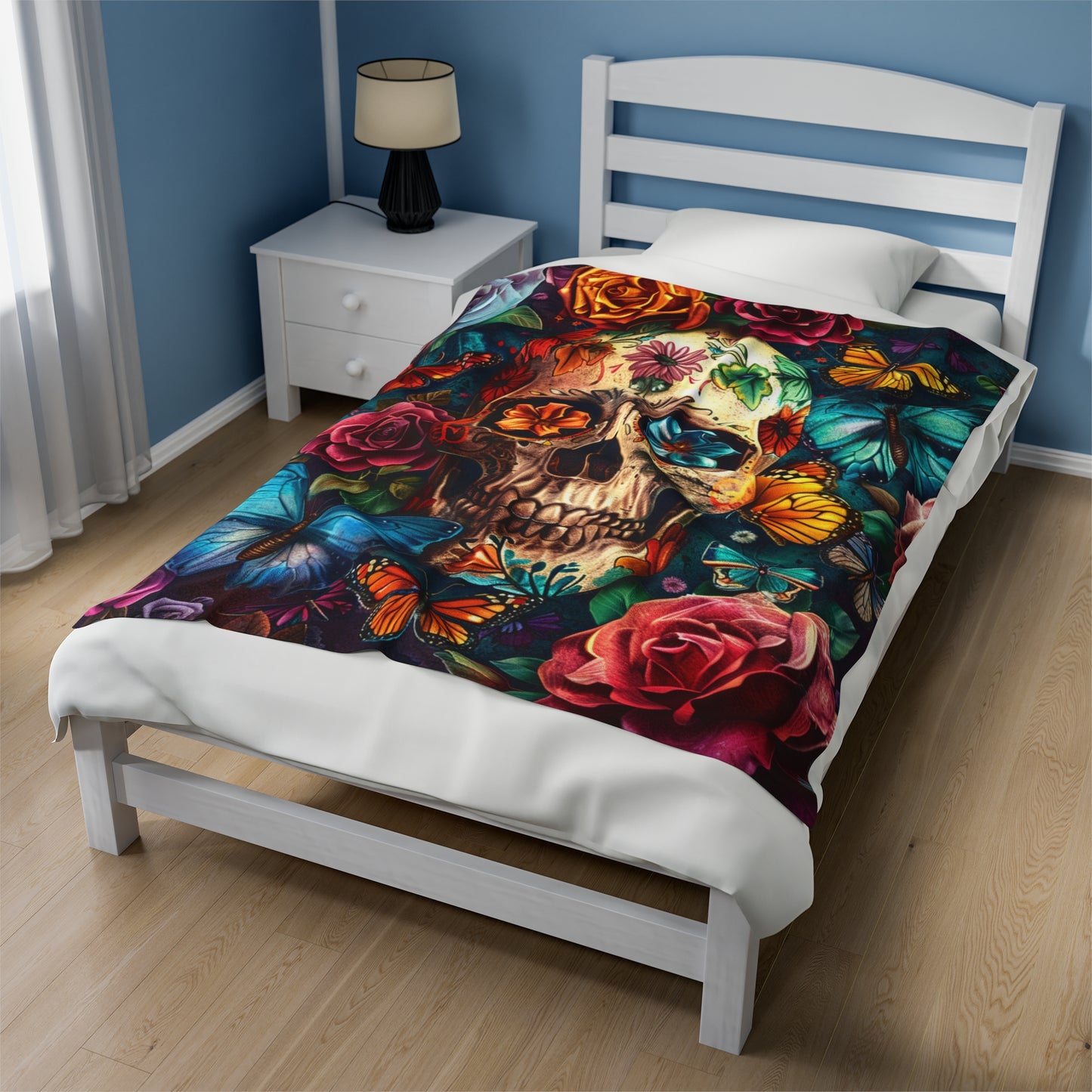 Velveteen Plush Blanket - Skull