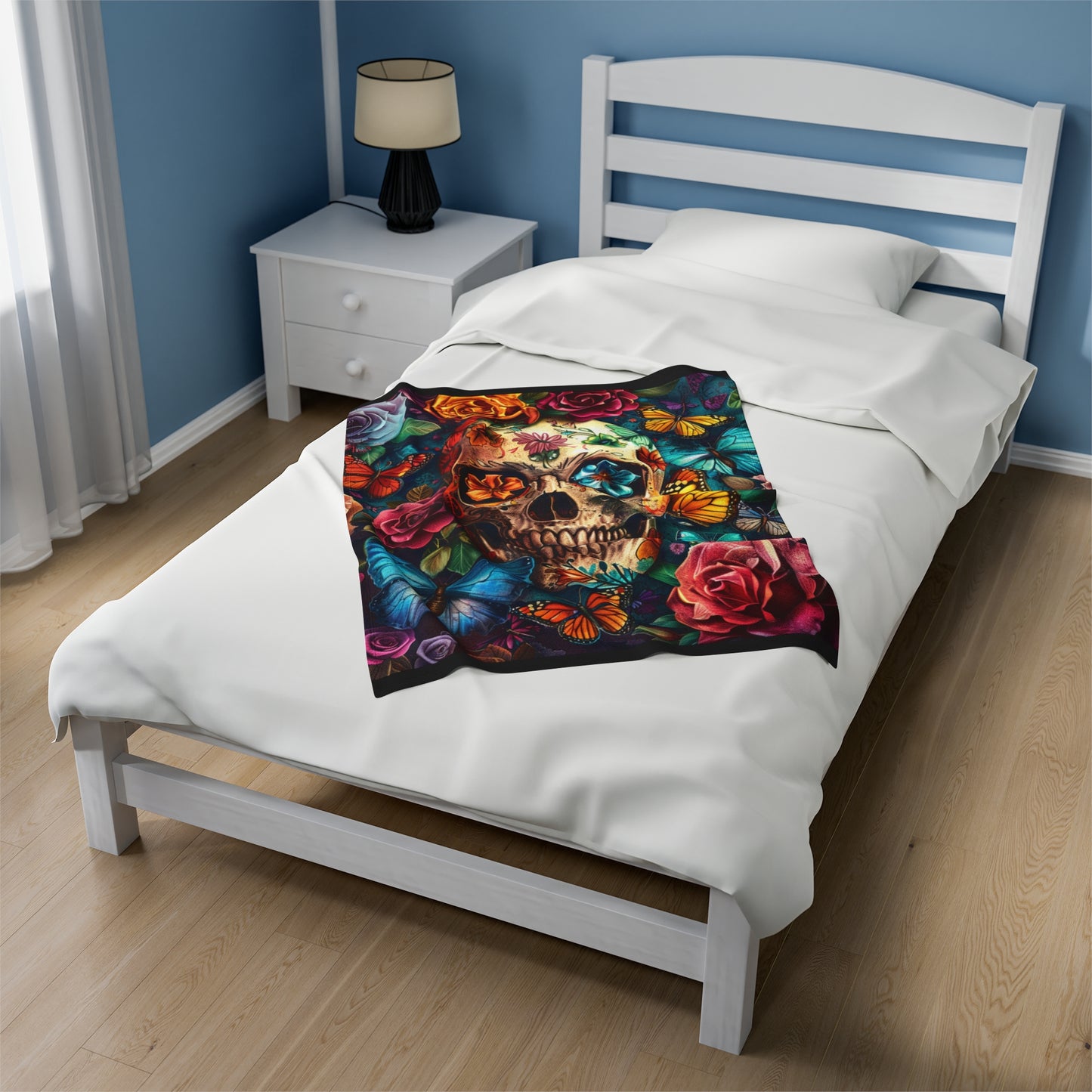 Velveteen Plush Blanket - Skull