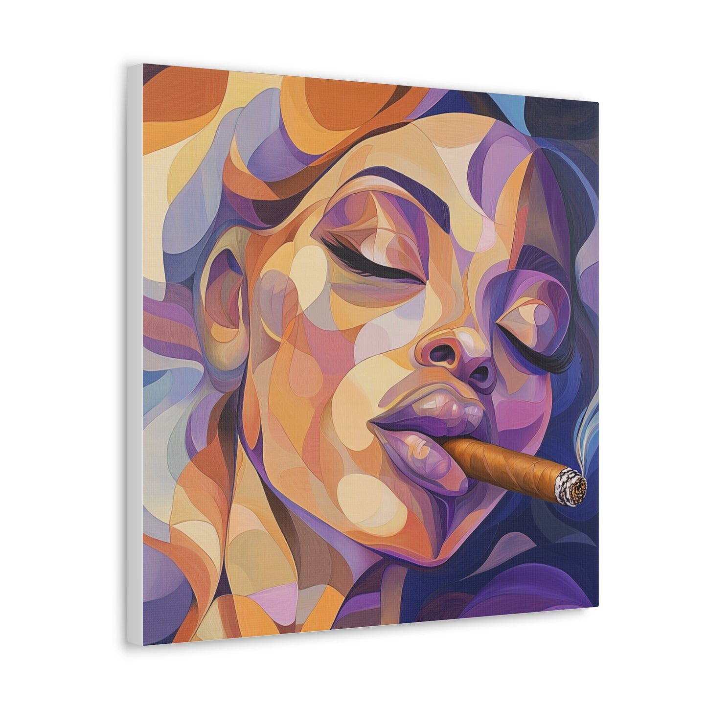 Canvas Gallery Wraps - Woman Cigar Lover