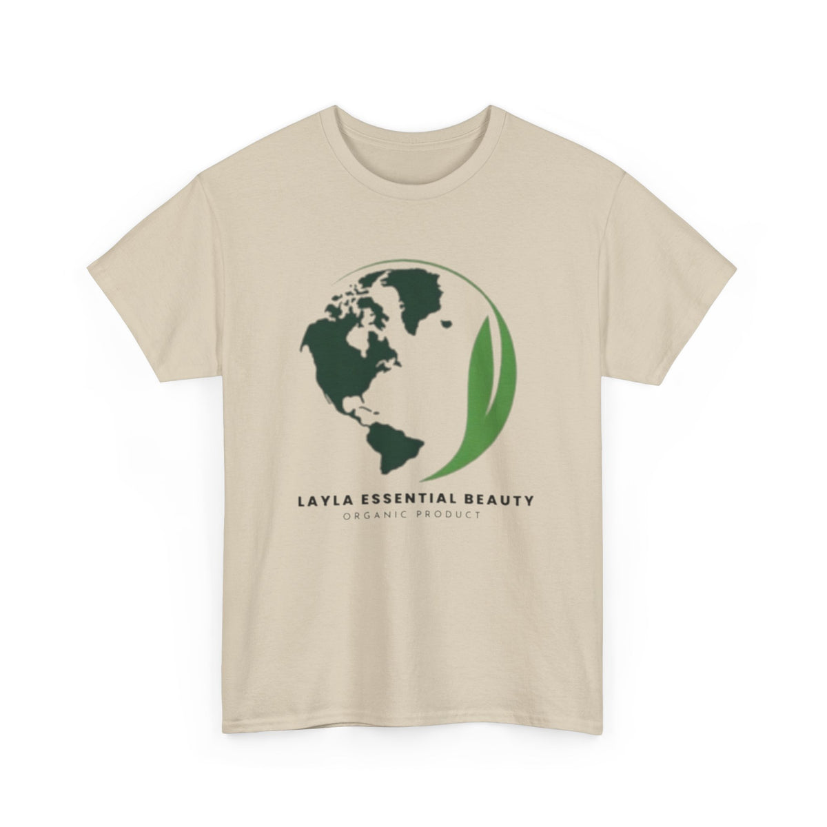 Layla Eco-Friendly Unisex Heavy Cotton Tee, Casual Wear, Sustainable Fashion, Gift for Nature Lovers, Earth Day Tee