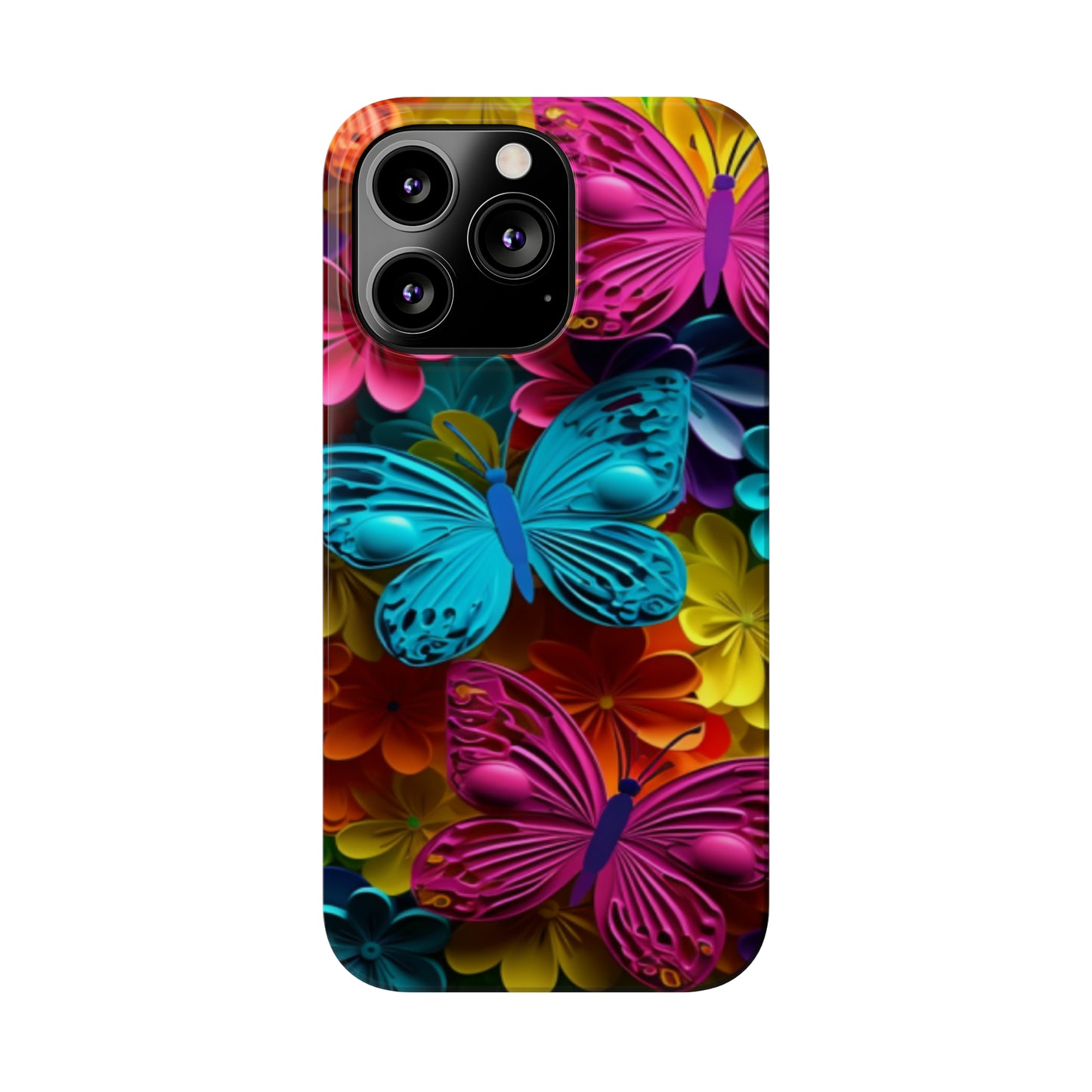 Slim Phone Cases - Colorful Butterflies