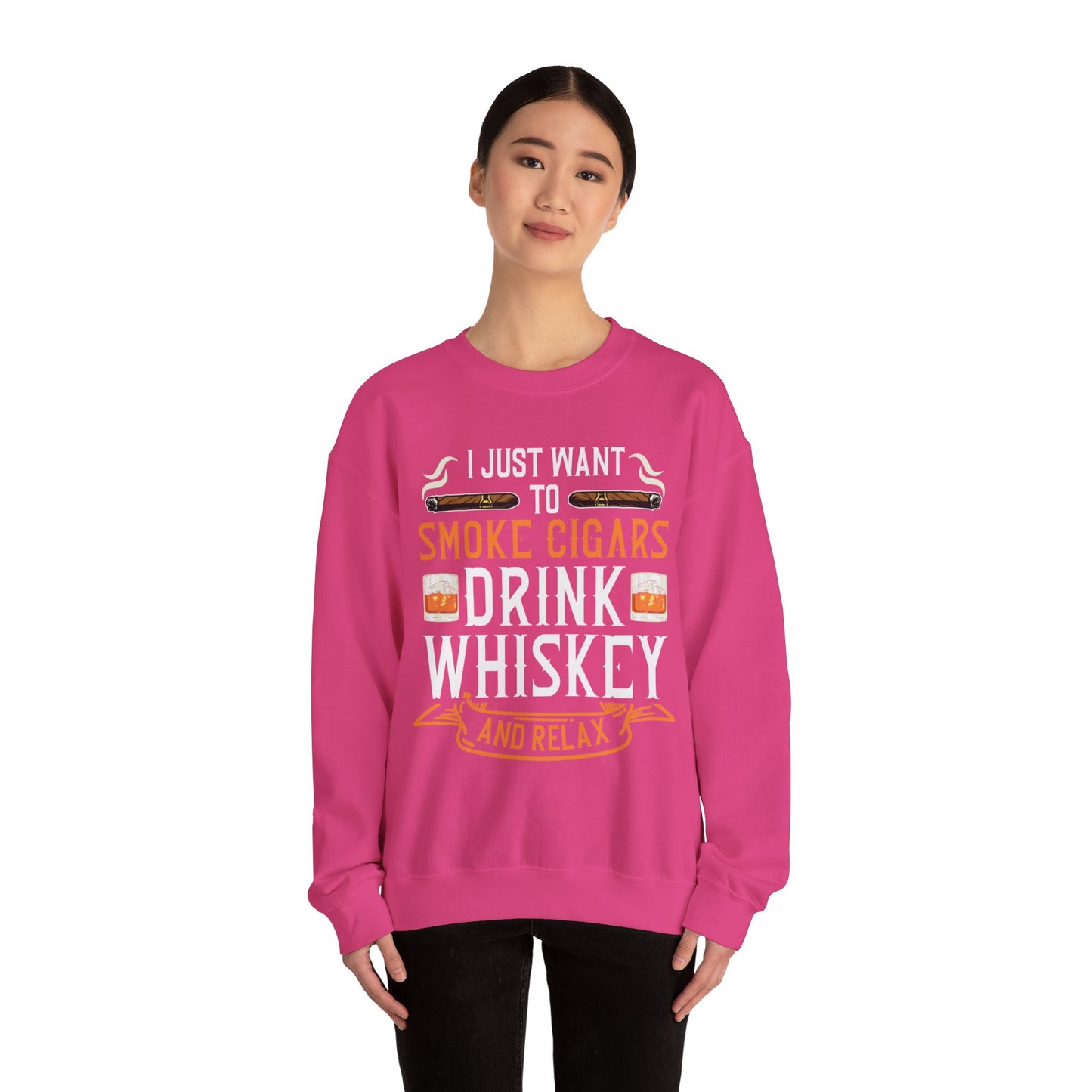 Unisex Heavy Blend™ Crewneck Sweatshirt - I just want to smoke