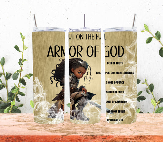 5 PNGs Bundle - 20 oz Sublimation Tumbler Wrap - Armor of God