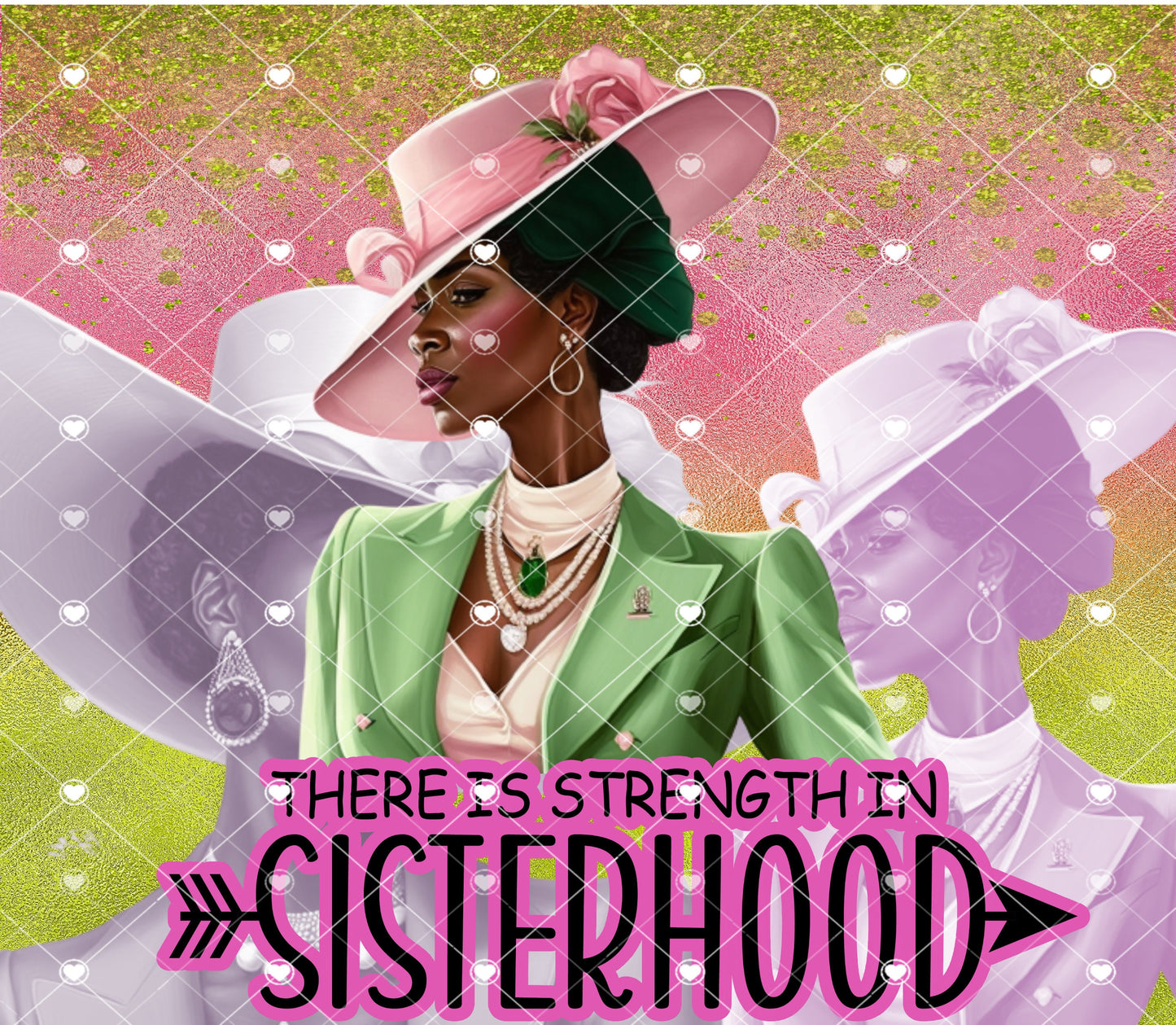 5 PNG Bundle - Strength in Sisterhood - Straight Sublimation Tumbler Wraps (5 wraps)