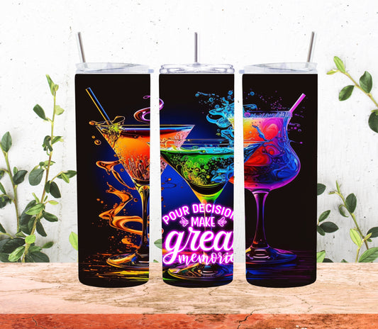 5 Tumbler Wraps Bundle for Sublimation - Pour Decisions