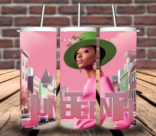 Juneteenth Pink and Green Sisterhood Tumbler Wraps Bundle - 5 wraps