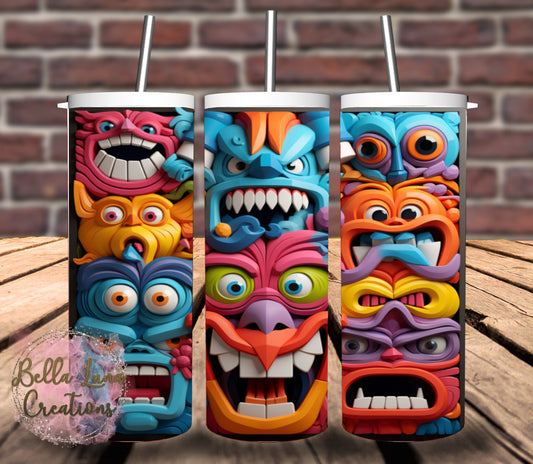 3d Colorful Monsters - 5 images